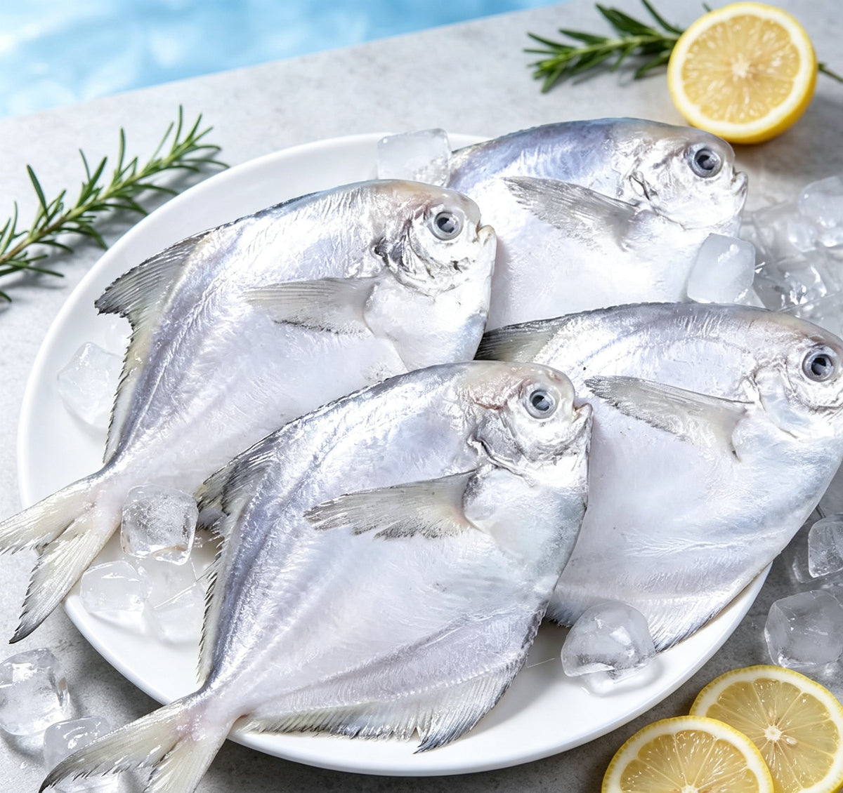 Frozen Raw Silver Pomfret